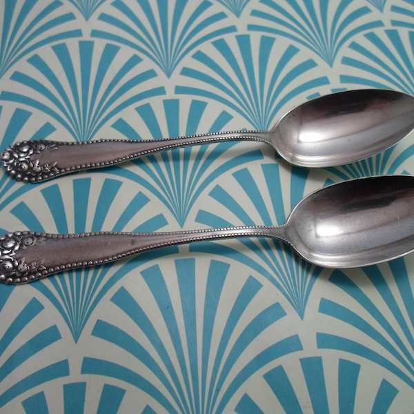 Gorham Sterling Silver Lancaster 2 Five O'Clock Teaspoons LancasterPattern Hallmarked Made for CD Peacock 5.25"