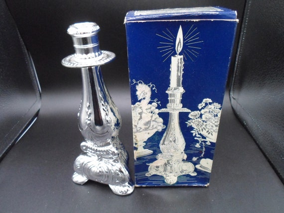 Vintage Avon Candlestick Cologne Moonwind Bottle and box 70's