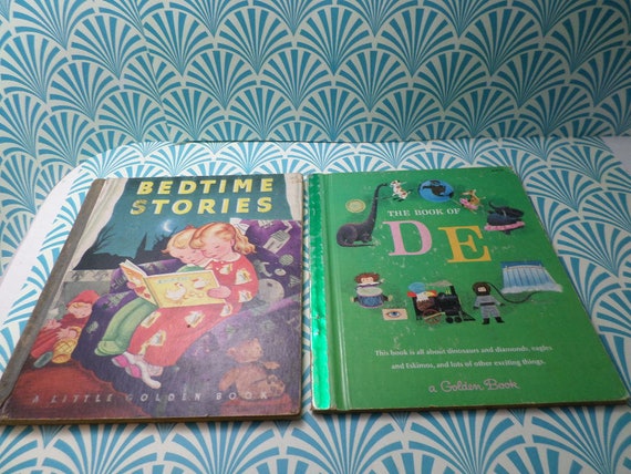 1940's Golden Book Bedtime stories The book of DE vintage child