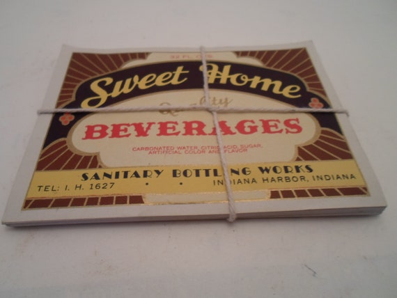 Vintage Labels Sweet Home Beverages Sanitary Bottling Works Indiana Harbor Indiana 10 Count