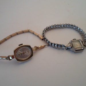 Mid Century Ladies Wrist Watches: Scott Gold Filled Bezel, Cadaux (Needs Repair)