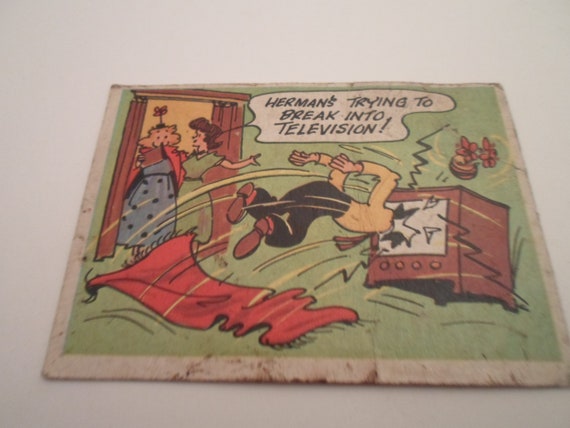 Vintage 1957 Topps Goofy Series #6 Trading Card Cute Mini Humorous Post Card