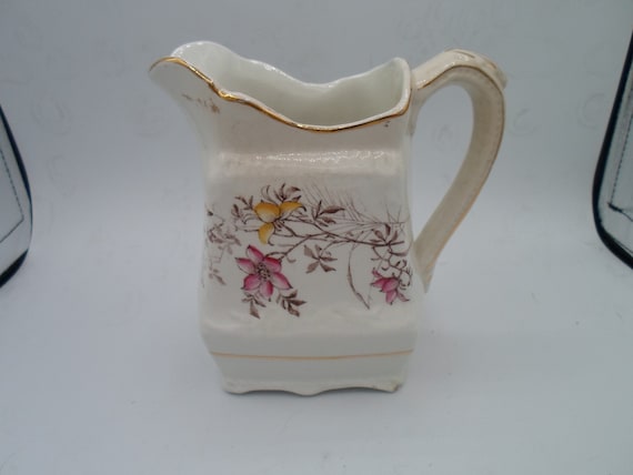 Vintage Henry Alcocl England Milk Pitcher 5.75" Semi Porcelain as is Adorable size