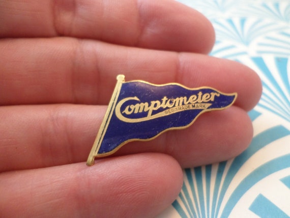 Vintage Chicago Comptometer Flag Pin developed 1887 premium advertising