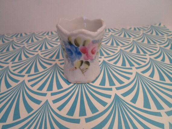 Vintage Antique Hand Painted Toothpick Holder Japan Adorable