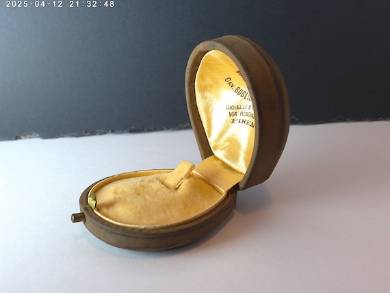 Antique 1930's Jewelry display box From Italy Gioiello stile Antico Cav Guglielmo Boncinelli brown deco style