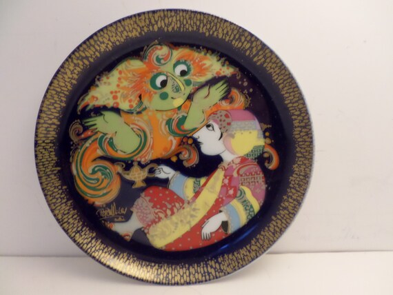 Vintage 70's Bjorn Wiinblad for Rosenthal Germany porcelain Aladin dish