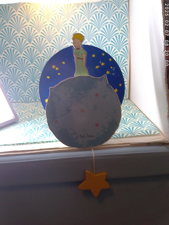 Wonderful vintage 90's wood wall hanging, mobile, Le Petite Prince, The Little Prince Petite Jour Paris