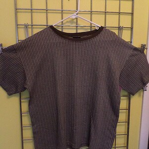 Vintage 90's Bugle Boy shirt retro 60s vibes brown grey M/L
