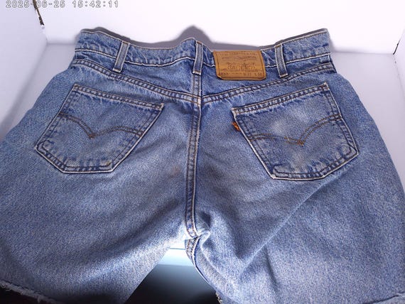 Vintage Levis cut offs 550's cut and repurposed by MIMI maternity USA for maternity size 32 M
