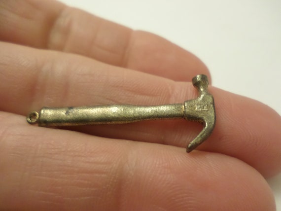 Vintage Intercast mini hammer charm premium or advertising