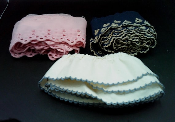 Vintage Variety Ruffles Trim 1960's Various sizes Description