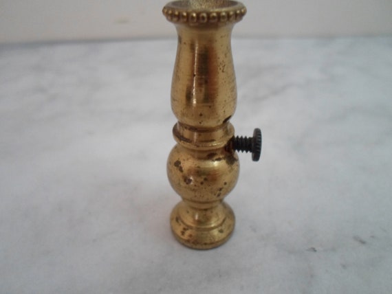 Vintage Mini Oil Lamp Solid Brass Hand Made Dollhouse or Miniature Room