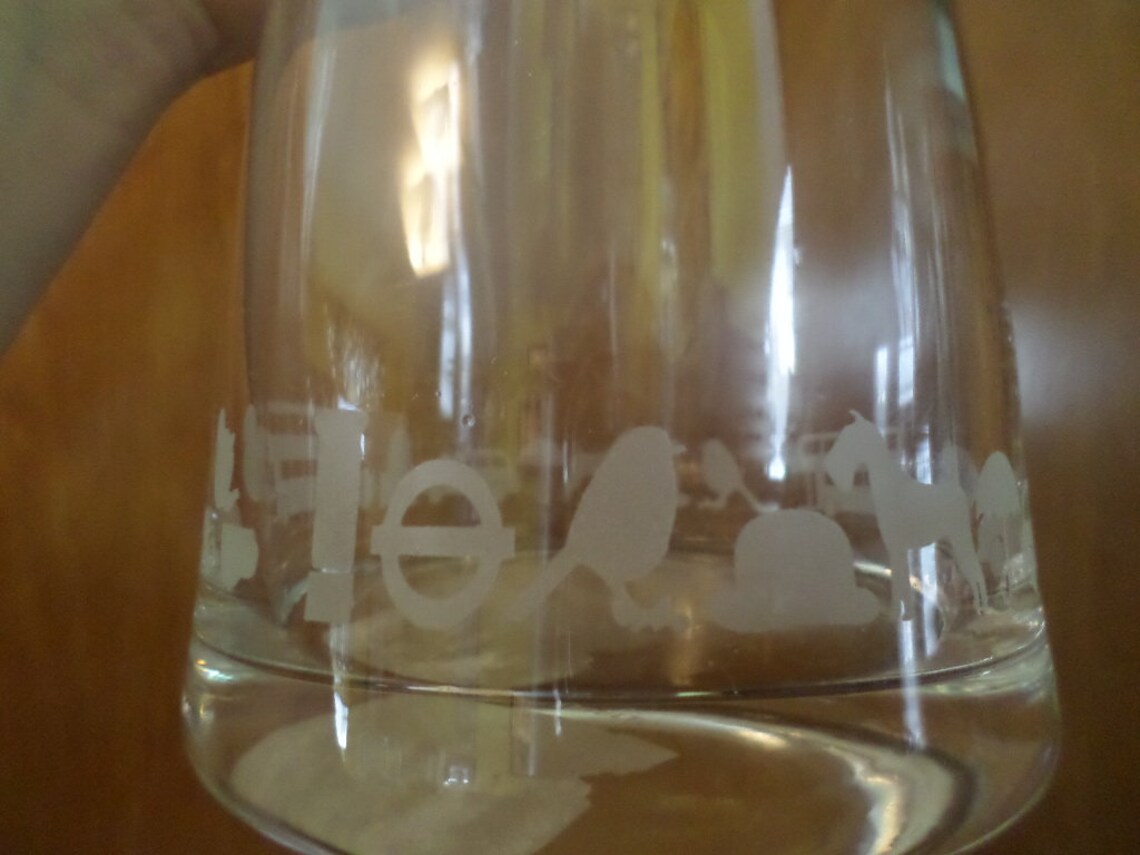 Royal Doulton Glass Carafe London MOD Symbols Juice Pub Stop Etsy