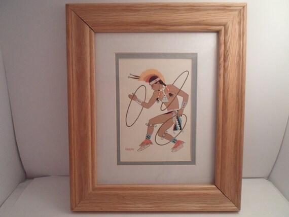 Vintage Harrison Begay Navajo Painter Print Indian Painter Most Famous of His Generation Dorothy Dunn Student Fame 1917-2012