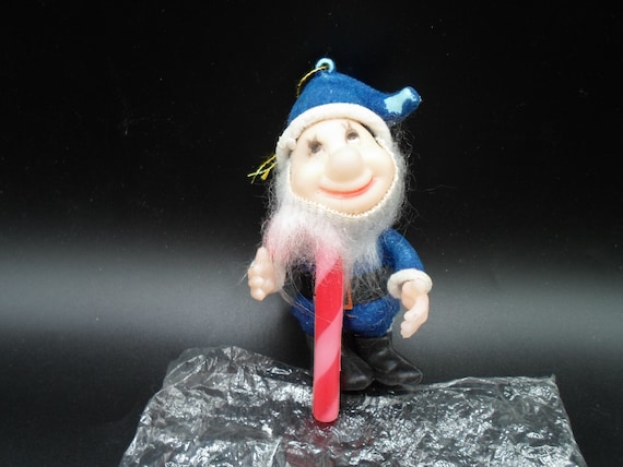 Vintage Christas Elf Ornament Dwarf original wrap 1970's Cute 3.50"