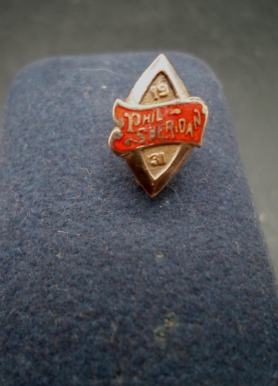 Antique Phil Sheridan Gold Filled Pin pinback USA Army Officer General Impressive