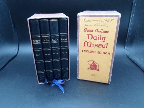 Vintage Saint Andrew Daily Missal: 1955 Leather Pocket Edition