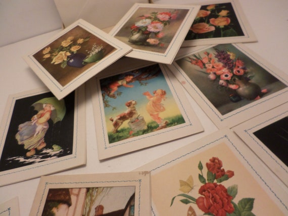 Vintage 11 pc BURGOYNE deco petite notes 40's set bouquet, children more sweet!!
