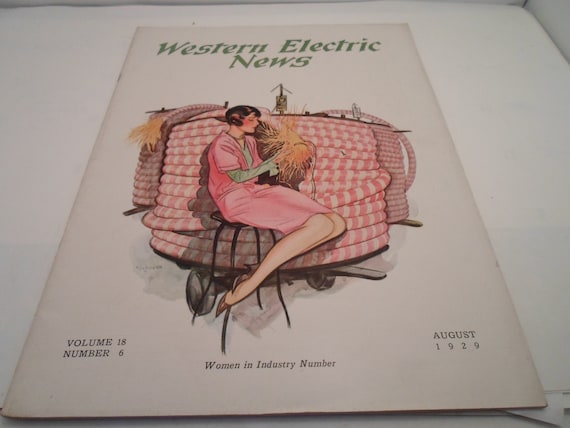 Art Deco Original August 1929 Western Electric News Women in Industry Number Forward Industrial Working Woman Feminist