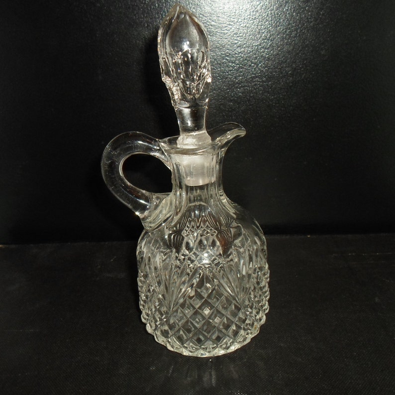 Antique Fresh Crisp Cruet With Handle Evoo Red Wine Vinegar Etsy