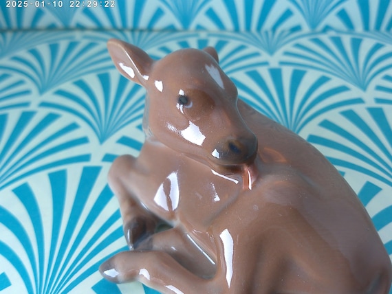 Bing and Grondahl B and G  Denmark porcelain Calf figurine 1989