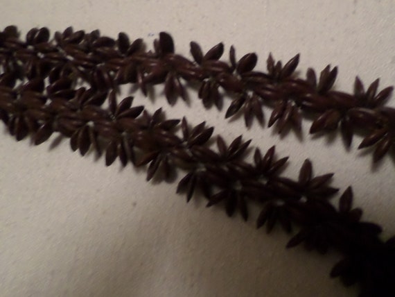 Vintage 70's Hawaiian Koa seeds beads necklace