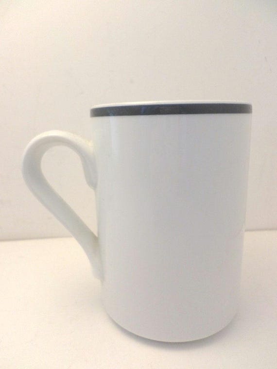 Vintage 90's Dansk Bistro mug 8 oz black piping