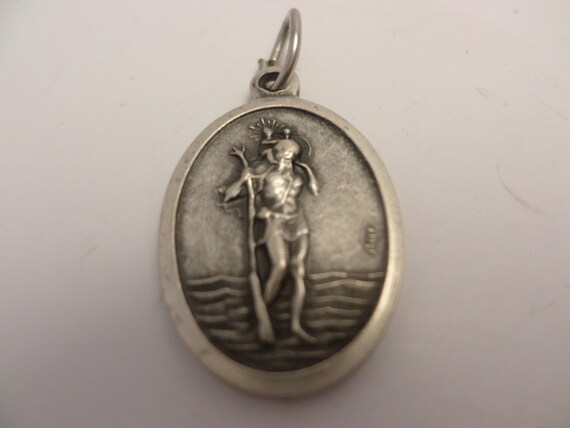 Vintage St Christopher chram from Italy Athletes, mariners travelers Catholic medal