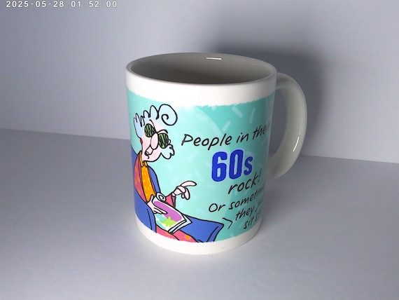Vintage 90's Maxine mug people in their 60's rock! 10 oz mug Hallmark cards