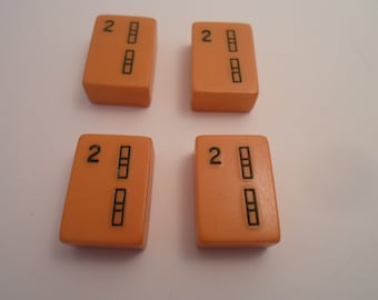Antique Butterscotch Bakelite Mahjong Tiles: Bamboo #2, Jewelry Making
