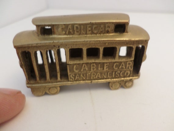 San Francisco cable car souvenir brass vintage 60's