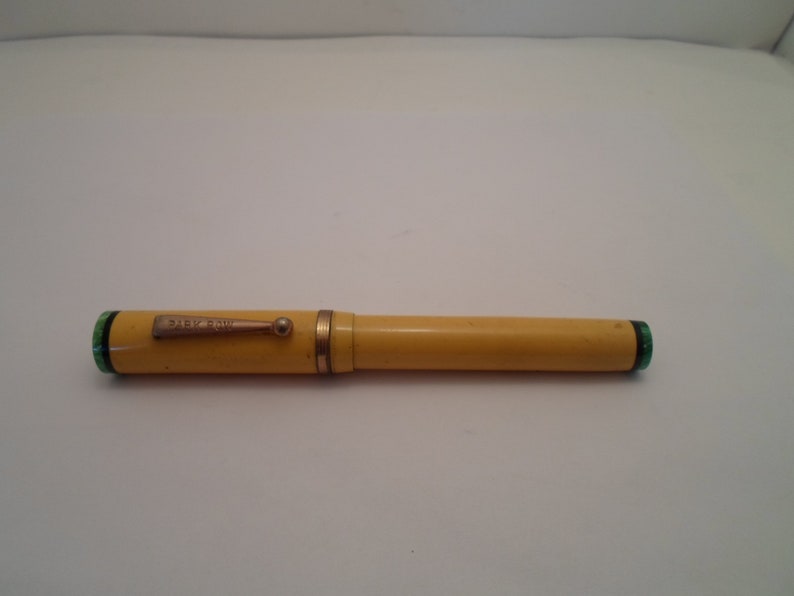 Antique Park Row Fountain Pen 14k Gold Tip Flat Top Sub Brand of Eclipse