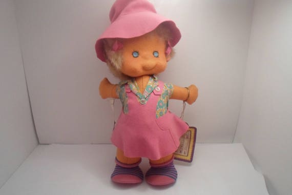 Vintage Felt Body Artesania Doll made in Madrid Spain Dolly's Own Hand Made Doll Original Tags fuzzy hair 12" Mary Margaret Lenci Like