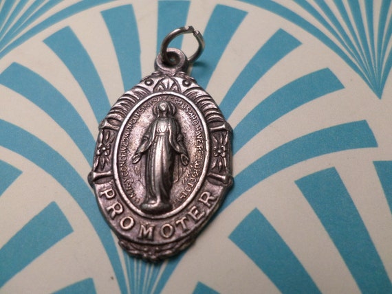 Vintage 50's Promoter Blessed Mother Medal Association of the Miraculous Medal