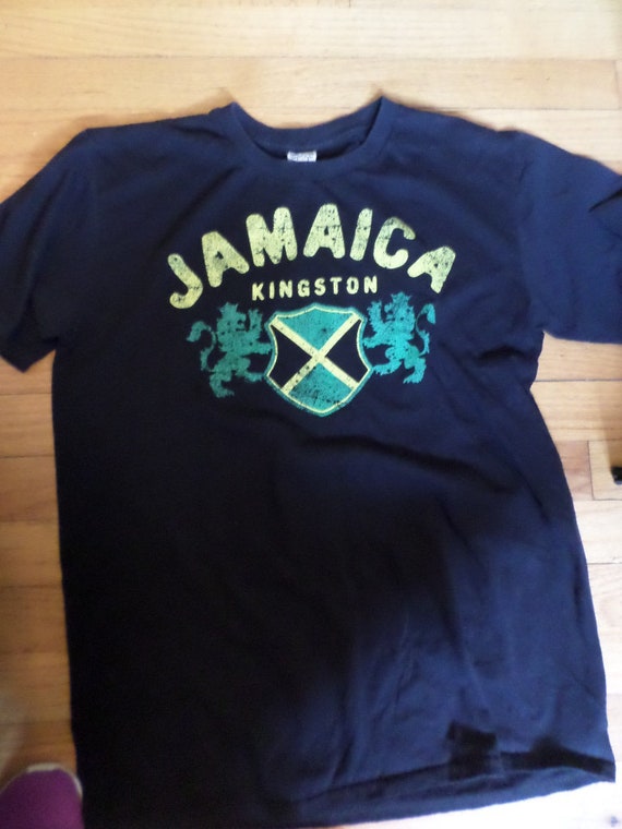 Vintage '00 Jamaica Kingston T shirt Gilden size … - image 1