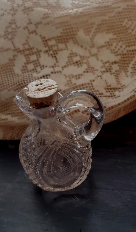 Antique Mini Cruet Doll Cruet Child's Glass Cruet Victorian with Pontil mark Salesman's Sample