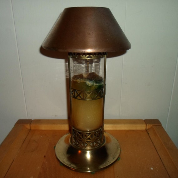 Vintage Nightclub Table Candle Lamp Art Deco 50's Casablanca Bogie Bacall Swing Look as found.