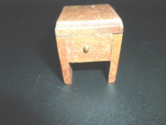 Vintage Art Deco Nancy Forbes Wood Dollhouse Nightstand Cabinet 1938-1950's Nancy Forbes