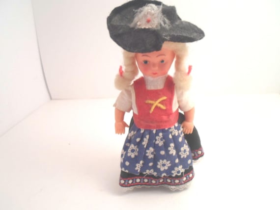 Vintage Tyrolian Ethnic Doll Adorable Costume 1960's Austria Germany 6"