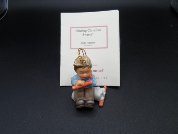 Vintage Hummel Goebel Mini Christmas Ornament Sharing Christmas Sweets Hand Painted Mini Studio