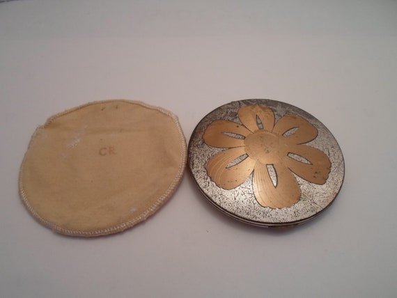 Vintage Art Deco 1940's Elgin American Powder Compact Signed Post WWII Glam Era As Is