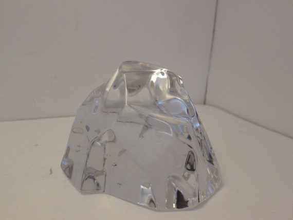 Crystal ice mountain paperweight Val St. Lambert