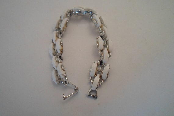 Vintage Mid Century Mod Basket Weave Bracelet Never Worn Shabby Chic 7"