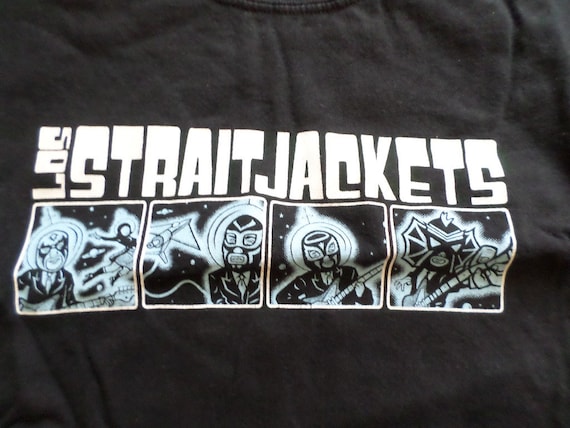 Vintage Los Straight Jackets 90s Nashville rock t shirt Size XL