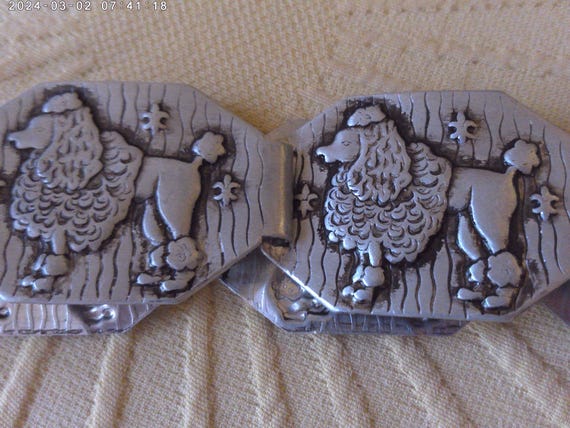 Authentic vintage 1940's-50's atomic era aluminum poodle belt just the coolest 27" waist