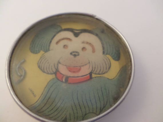 Vintage dexterity hand toy with mirror on the back puppy eyebrows Japan 60's