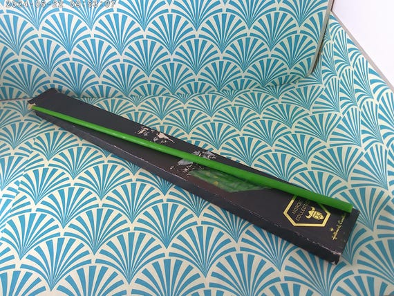 Vintage new old stock not used! Hallmark Candles Nordic Collection Green 15" dipped Danish tapers