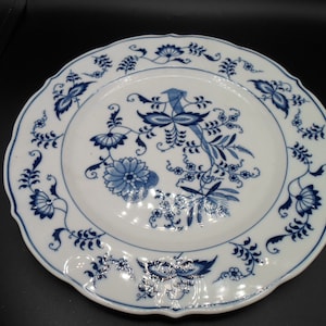 Vintage One Blue Danube 10&quot; Dinner Plate Rectangle Banner Mark