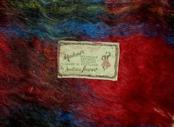 Vintage Royal Stewart Mohair Wool Blanket Throw  Made in Scotland Absolutely Beautiful